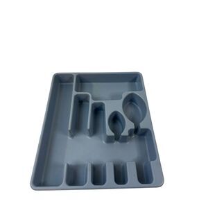 Rubbermaid silverware drawer tray blue 13.5"x11.5" vintage